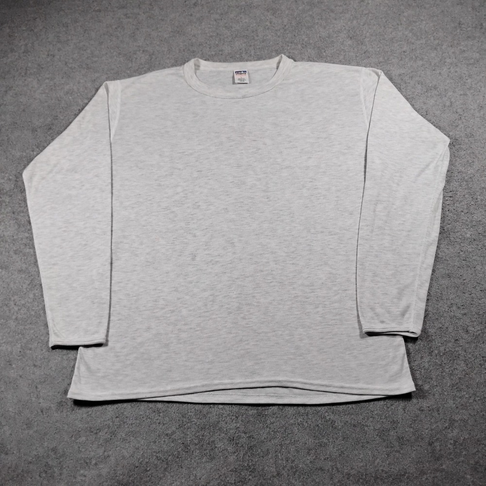 Vintage Patagonia Capilene Mens Grey Crewneck Long Sleeve Base Layer Shirt Sz L